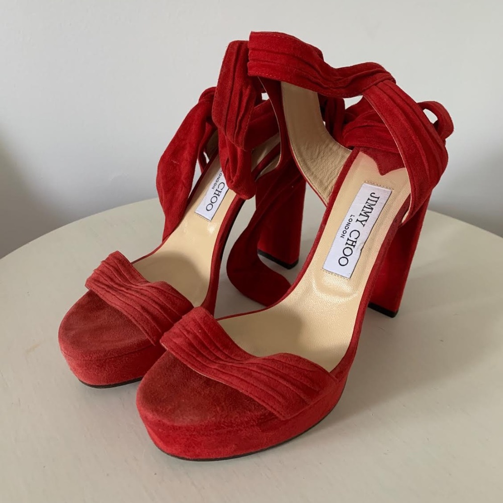 Red Jimmy Choo shoes